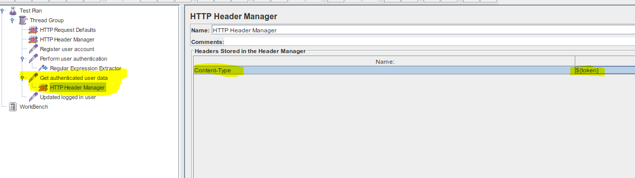 JMeter Header Manager within HTTP Request
