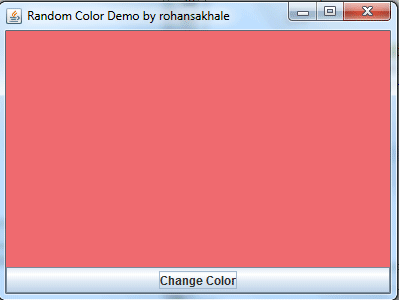 Random Panel Color in Java screenshot